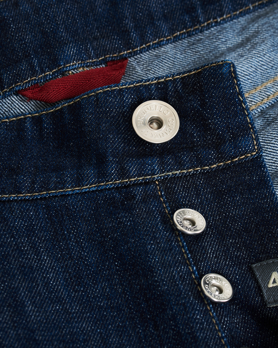 Herr | Jeans | Brunello Cucinelli | Slim Fit 5-Pocket Jeans Dark Indigo
