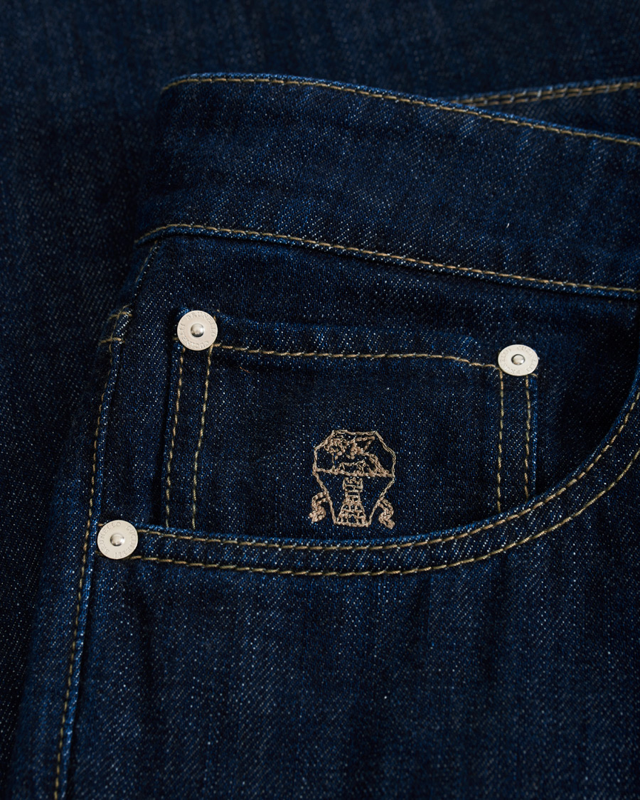 Herr | Jeans | Brunello Cucinelli | Slim Fit 5-Pocket Jeans Dark Indigo