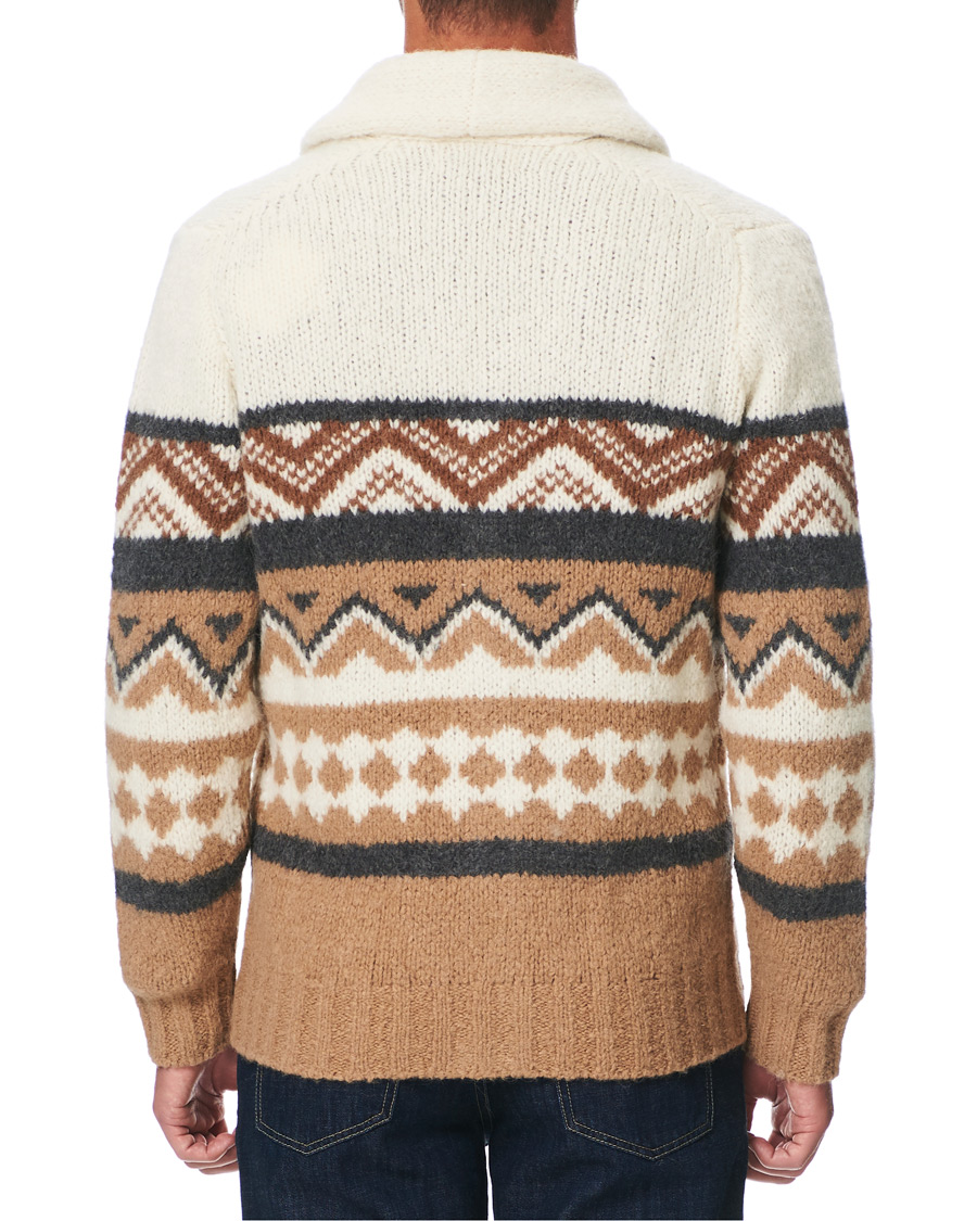 Herr | Tröjor | Brunello Cucinelli | Alpaca Shawl Collar Cardigan Brown/White