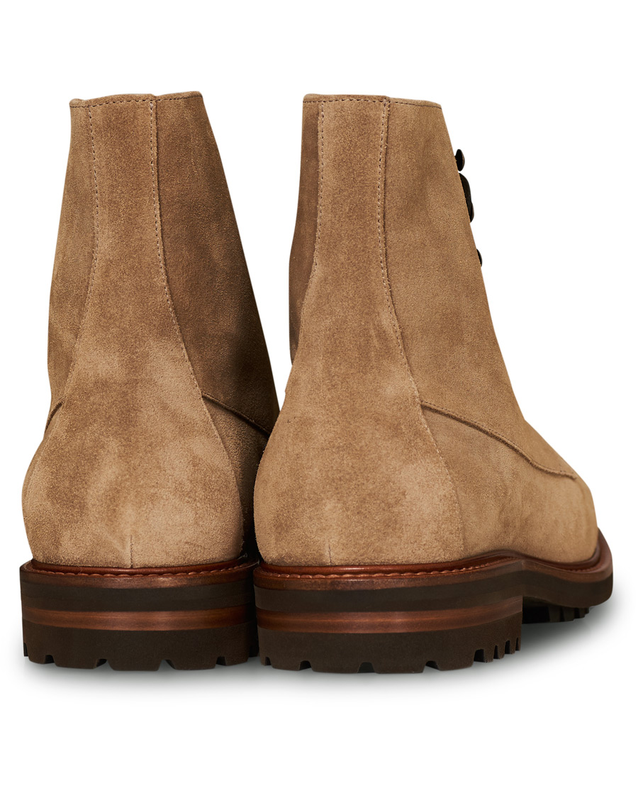 Herr | Brunello Cucinelli Plain Toe Leather Boot Sand Suede | Brunello Cucinelli | Plain Toe Leather Boot Sand Suede