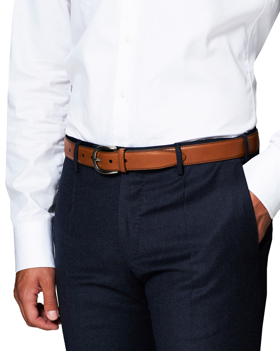 Herr | Brunello Cucinelli Plain Belt Brown Calf | Brunello Cucinelli | Plain Belt Brown Calf