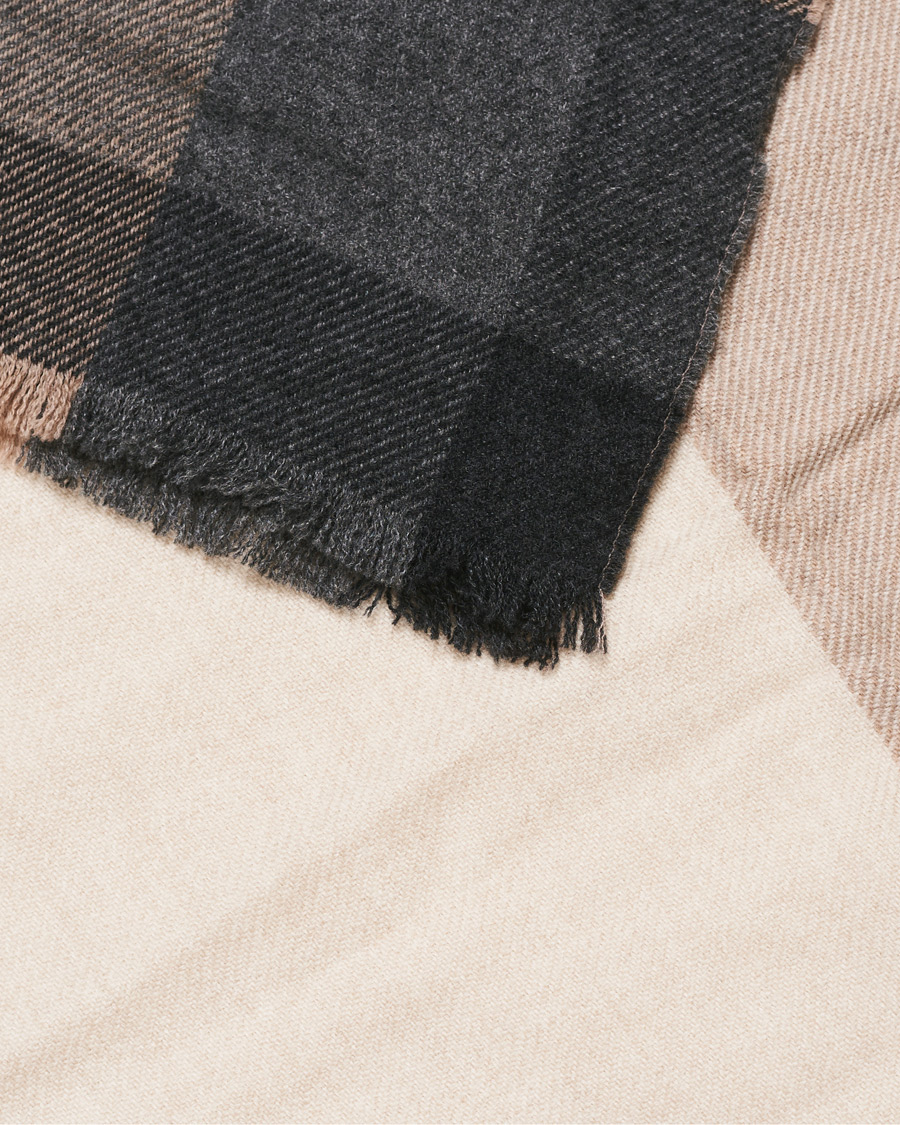 Herr | Brunello Cucinelli Plaid Cashmere Scarf Beige | Brunello Cucinelli | Plaid Cashmere Scarf Beige