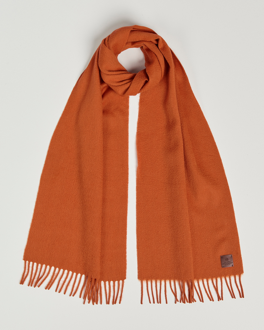 Herr | Amanda Christensen Merino Wool Scarf Orange | Amanda Christensen | Merino Wool Scarf Orange