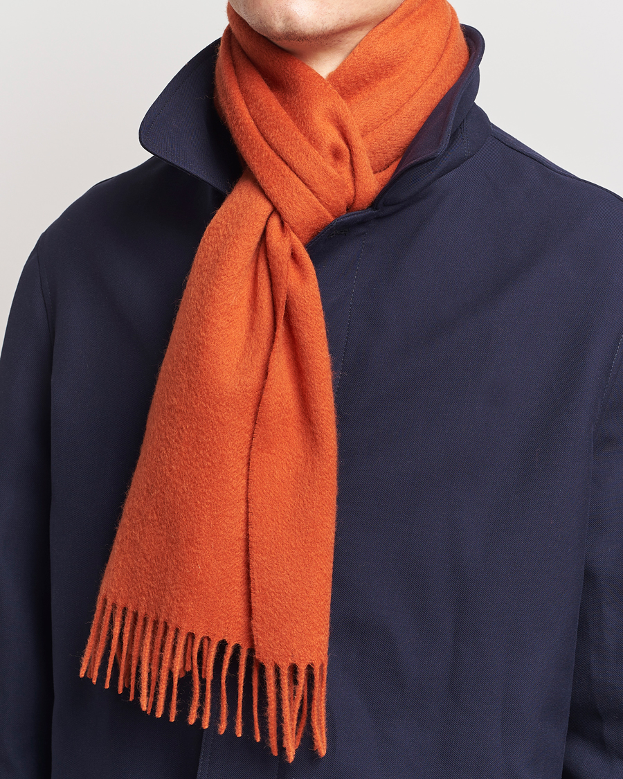 Herr | Amanda Christensen Merino Wool Scarf Orange | Amanda Christensen | Merino Wool Scarf Orange