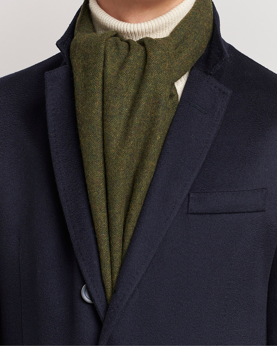 Herr | Amanda Christensen Merino Wool Scarf Green Melange | Amanda Christensen | Merino Wool Scarf Green Melange