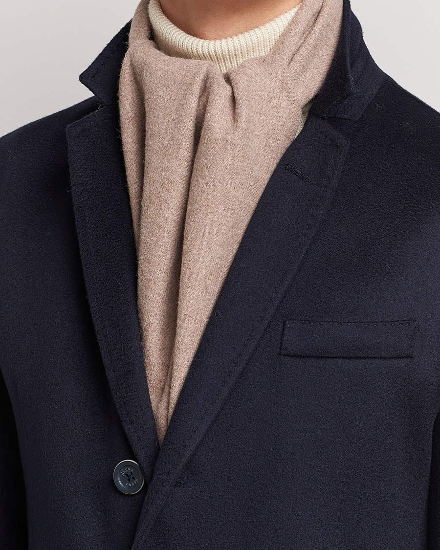 Herr | Amanda Christensen Merino Wool Scarf Beige Melange | Amanda Christensen | Merino Wool Scarf Beige Melange
