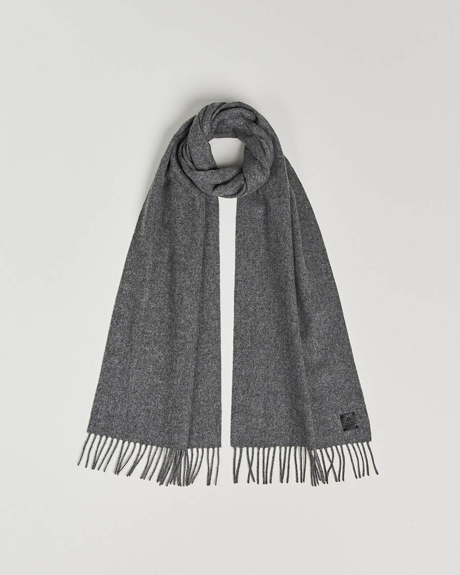 Herr | Amanda Christensen Merino Wool Scarf Grey Melange | Amanda Christensen | Merino Wool Scarf Grey Melange