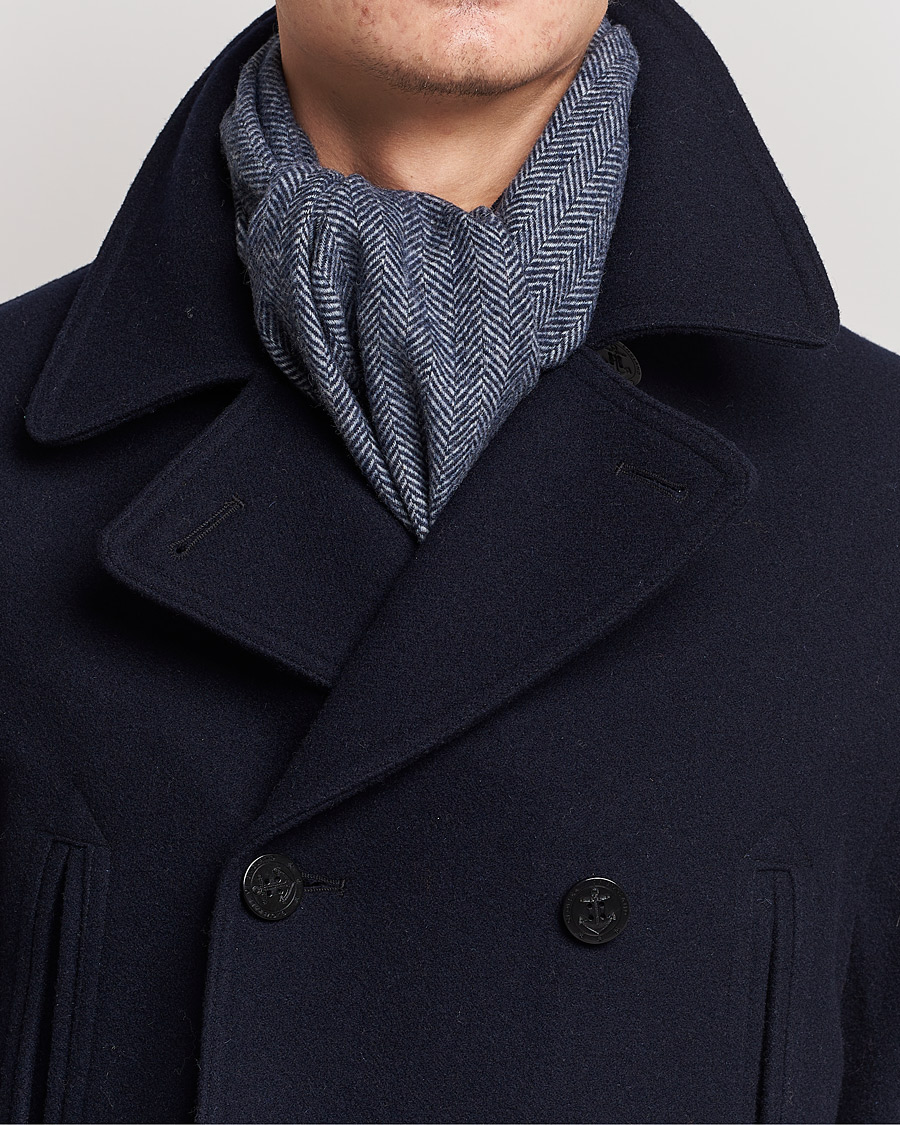 Herr |  | Amanda Christensen | Merino Wool Herringbone Navy