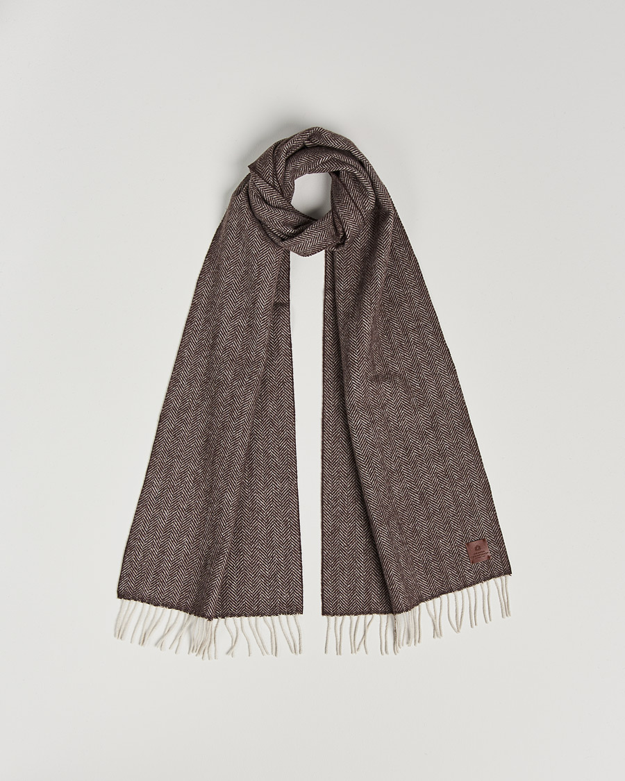 Herr | Amanda Christensen Merino Wool Herringbone Brown | Amanda Christensen | Merino Wool Herringbone Brown