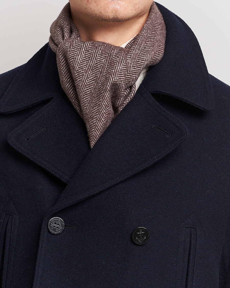 Herr | Amanda Christensen Merino Wool Herringbone Brown | Amanda Christensen | Merino Wool Herringbone Brown