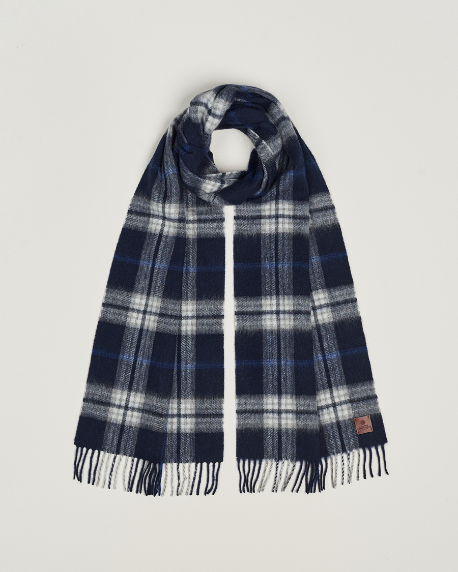 Herr | Amanda ChristensenWool Check ScarfNavy | Amanda Christensen | Amanda ChristensenWool Check ScarfNavy