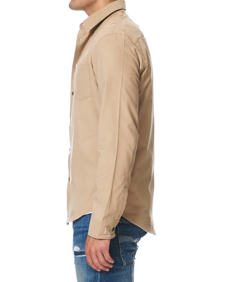 Herr | Skjortor | KENZO | Slim Fit Corduroy Shirt Beige