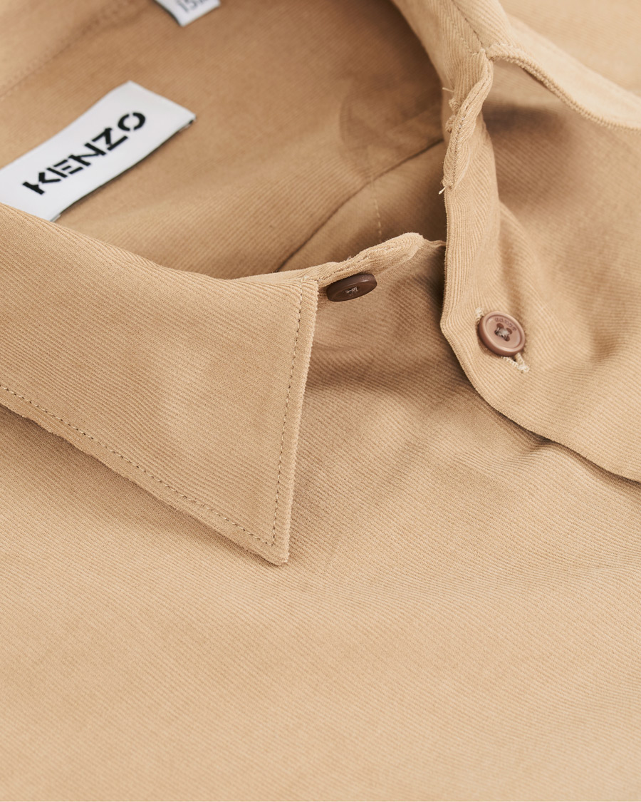 Herr | Skjortor | KENZO | Slim Fit Corduroy Shirt Beige