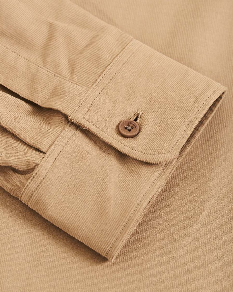 Herr | Skjortor | KENZO | Slim Fit Corduroy Shirt Beige