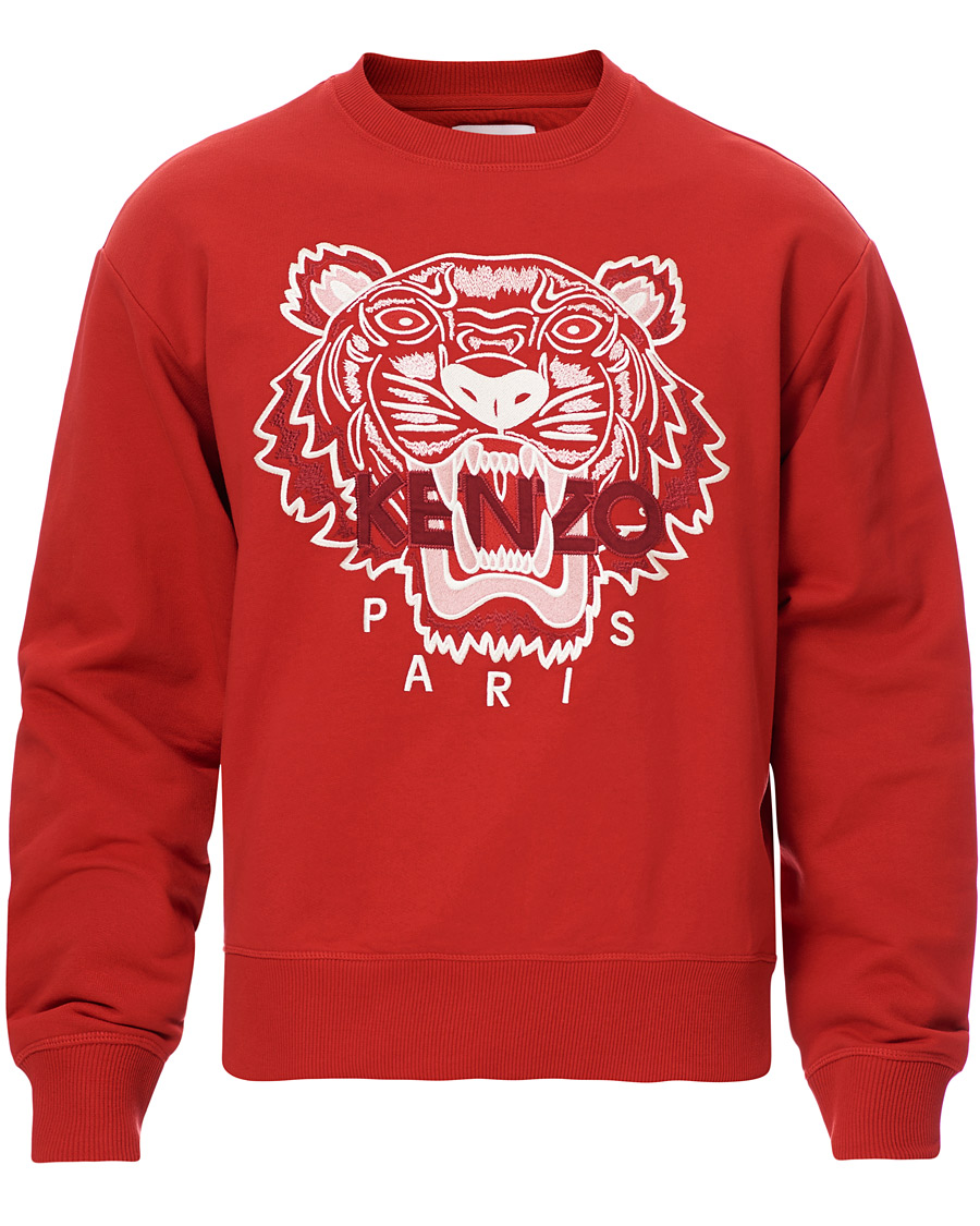 Herr | Tröjor | KENZO | Icon Tiger Crew Neck Sweatshirt Red