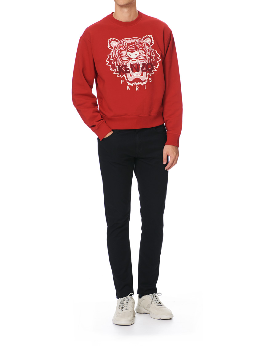 Herr | Tröjor | KENZO | Icon Tiger Crew Neck Sweatshirt Red