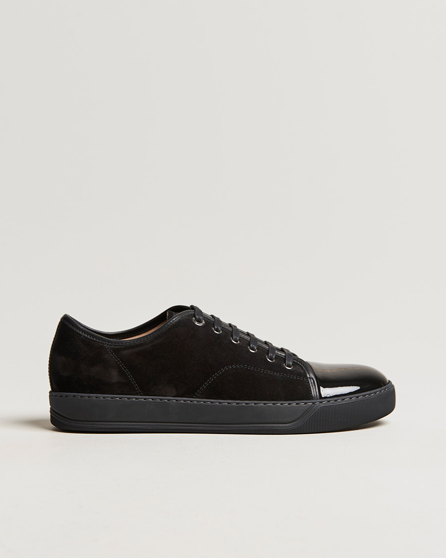 Herr | Sommarskor | Lanvin | Patent Cap Toe Sneaker Black/Black