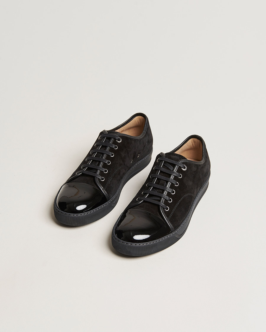 Herr | Summer | Lanvin | Patent Cap Toe Sneaker Black/Black