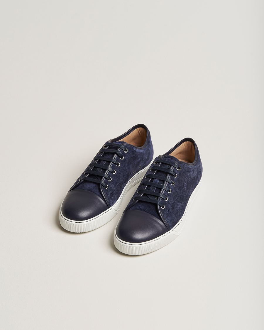 Herr | Luxury Brands | Lanvin | Nappa Cap Toe Sneaker Navy