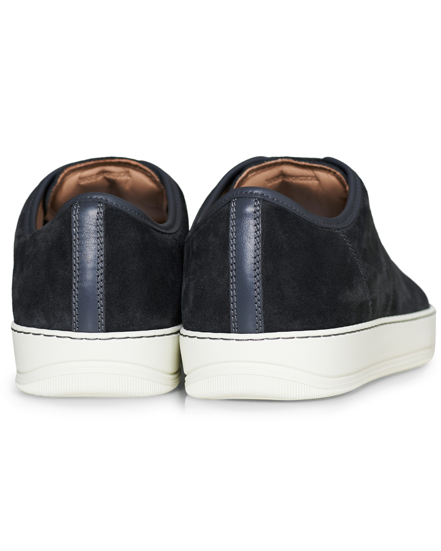 Herr | Lanvin Patent Captoe Sneaker Grey Suede | Lanvin | Patent Captoe Sneaker Grey Suede