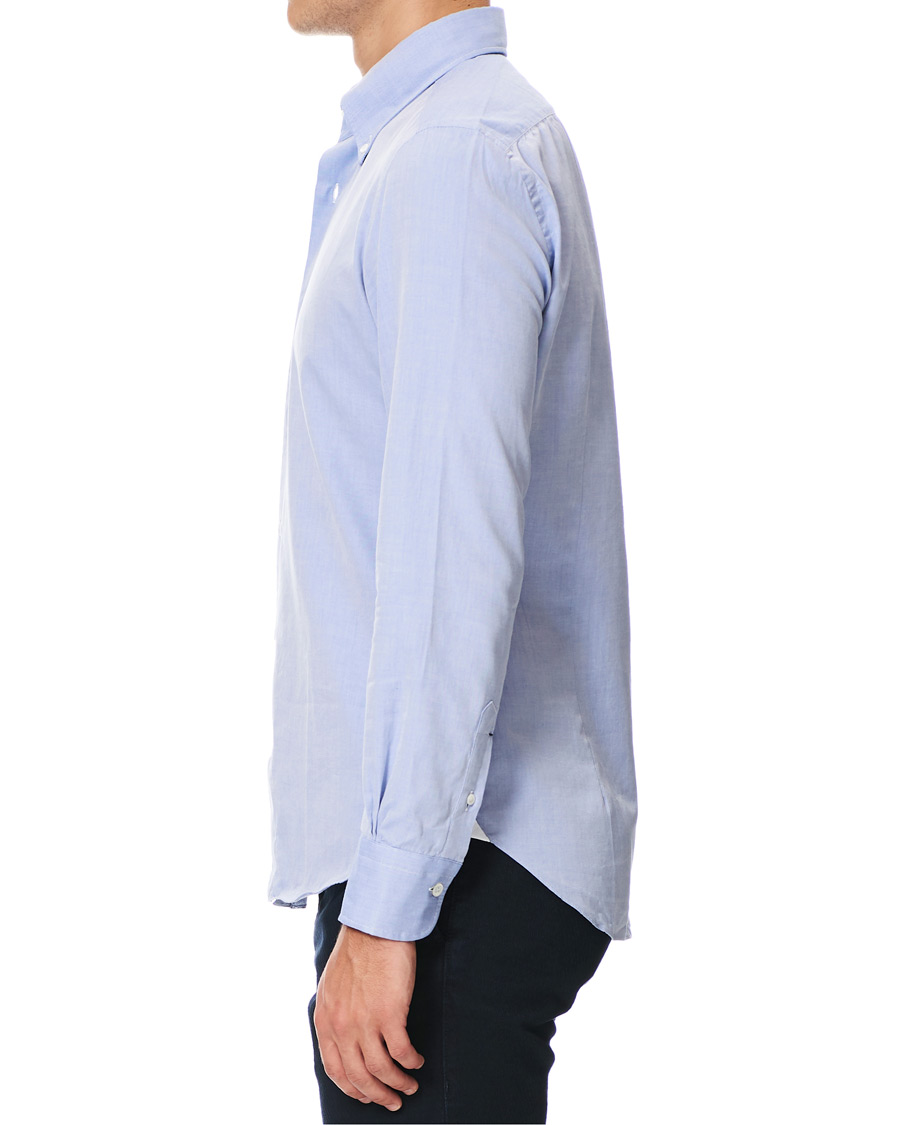 Herr | Skjortor | Mazzarelli | Soft Oxford Button Down Shirt Blue