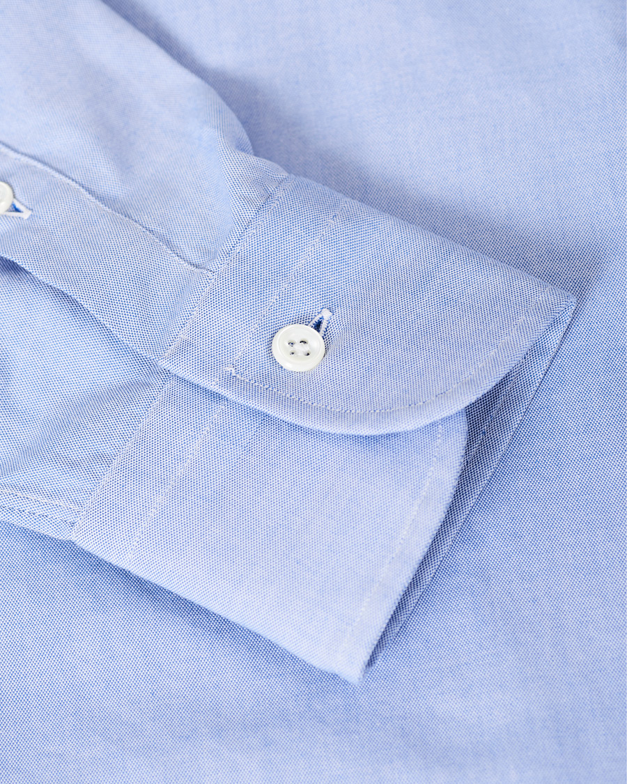 Herr | Skjortor | Mazzarelli | Soft Oxford Button Down Shirt Blue