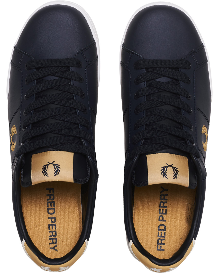 Herr | Fred Perry B722 Leather Sneaker Navy/Gold | Fred Perry | B722 Leather Sneaker Navy/Gold