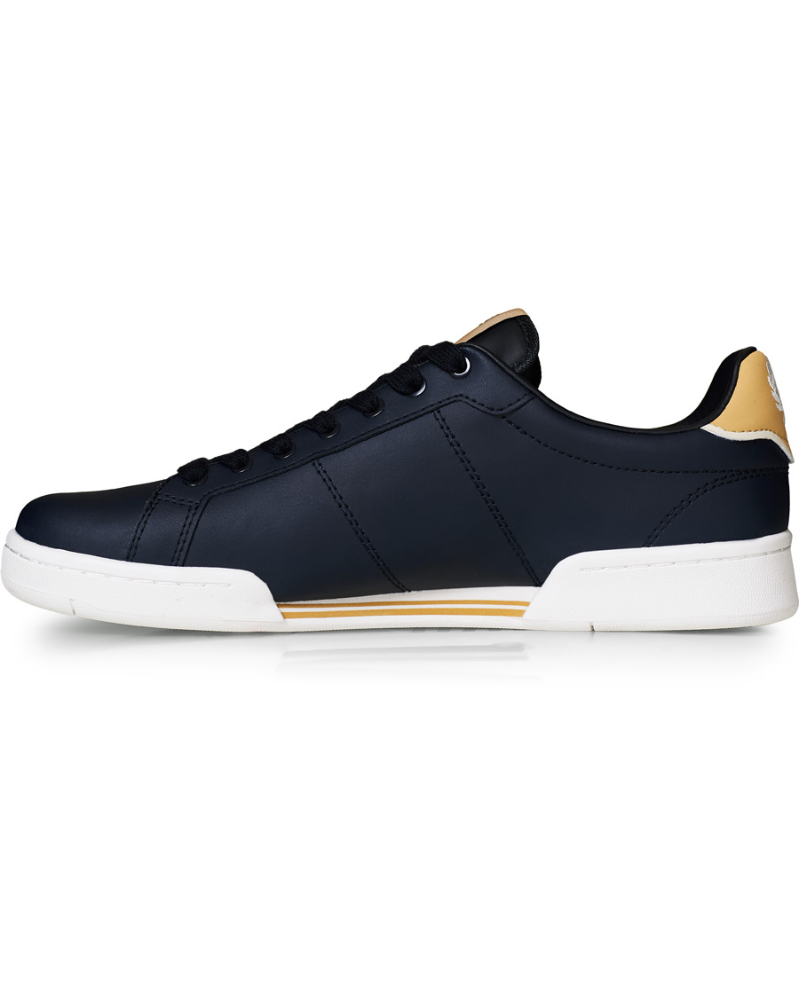 Herr | Fred Perry B722 Leather Sneaker Navy/Gold | Fred Perry | B722 Leather Sneaker Navy/Gold