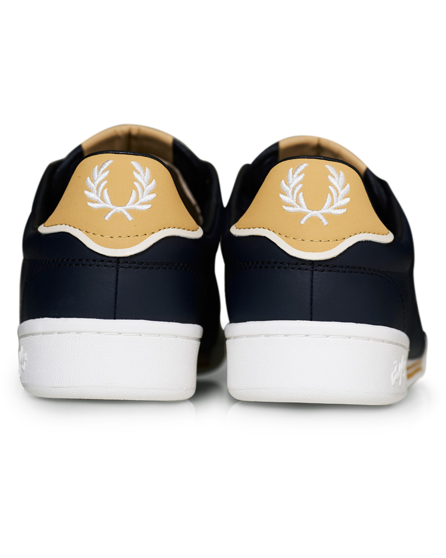 Herr | Fred Perry B722 Leather Sneaker Navy/Gold | Fred Perry | B722 Leather Sneaker Navy/Gold
