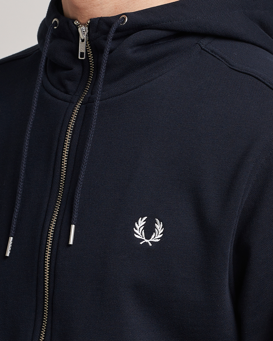 Herr | Tröjor | Fred Perry | Full Zip Hooded Sweatshirt Navy