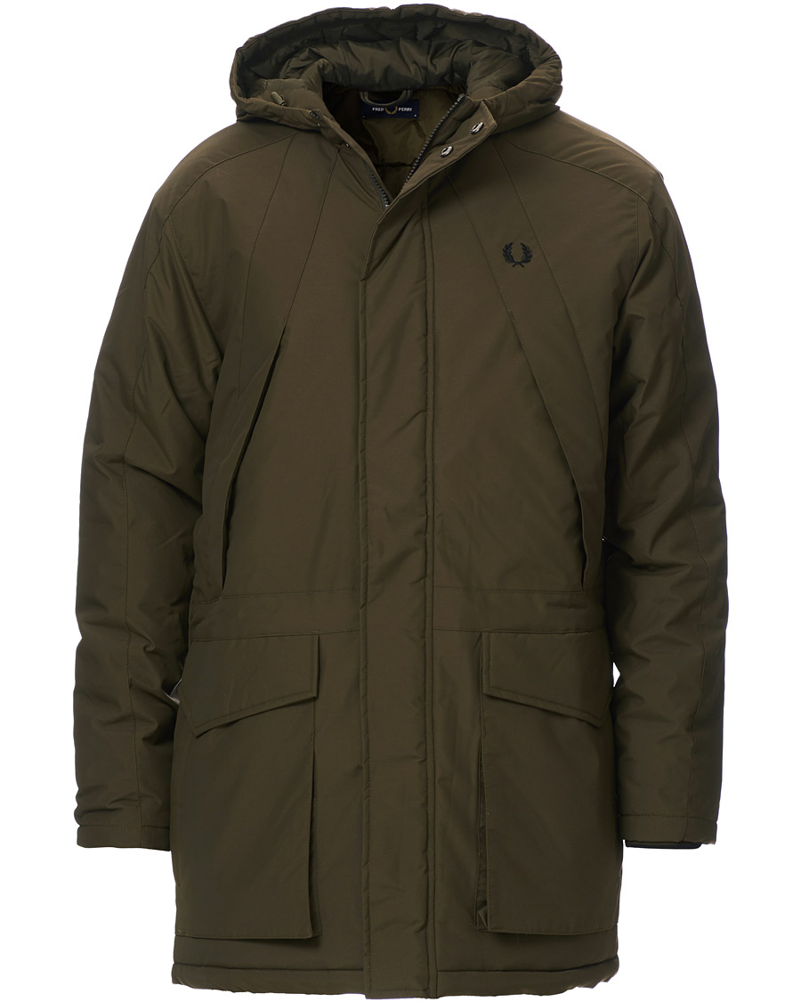 Herr | Jackor | Fred Perry | Padded Zip Parka Green