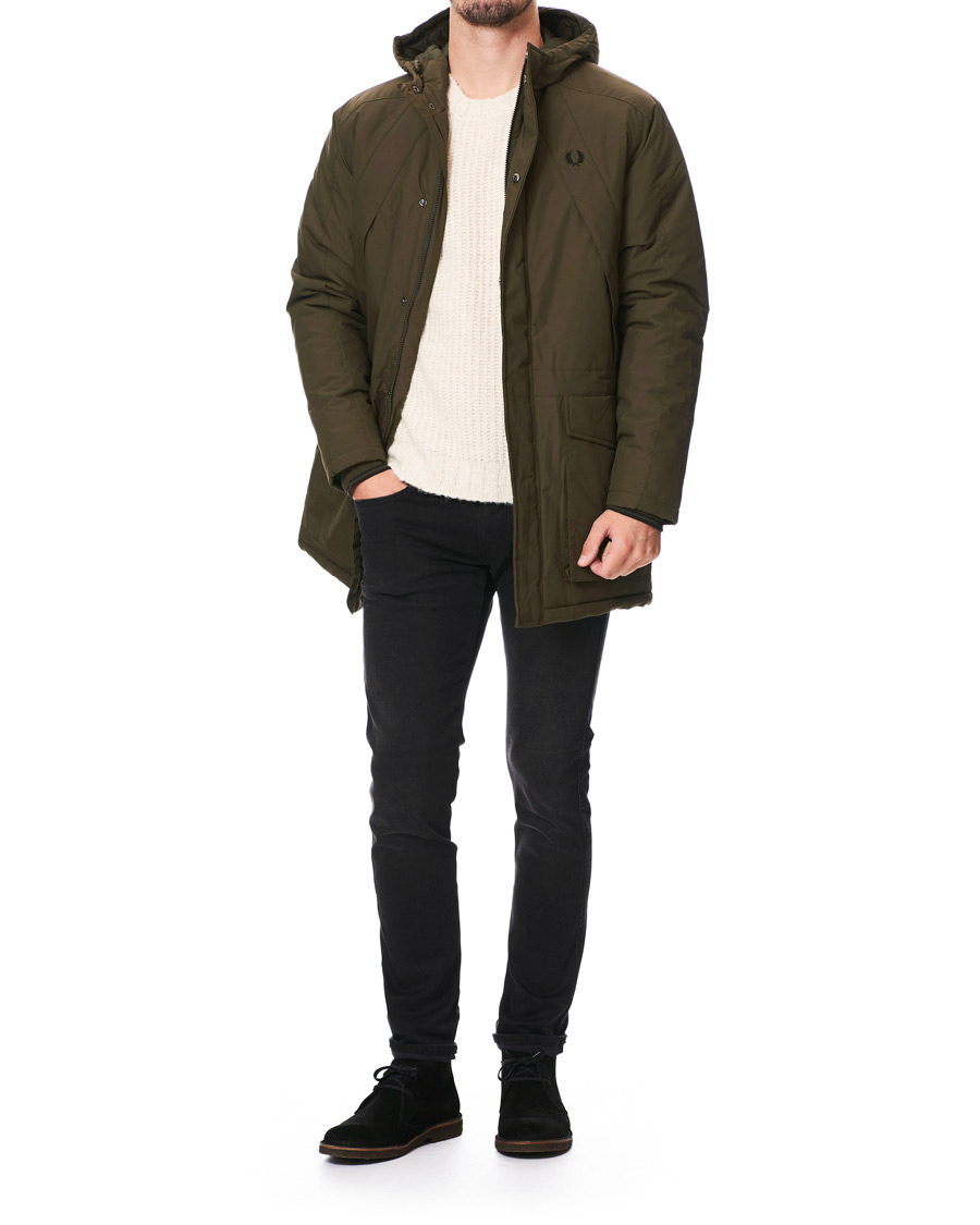 Herr | Jackor | Fred Perry | Padded Zip Parka Green