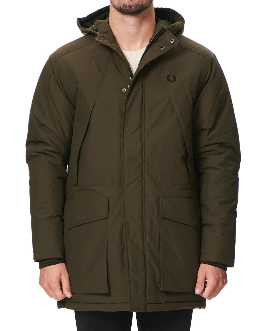 Herr | Jackor | Fred Perry | Padded Zip Parka Green