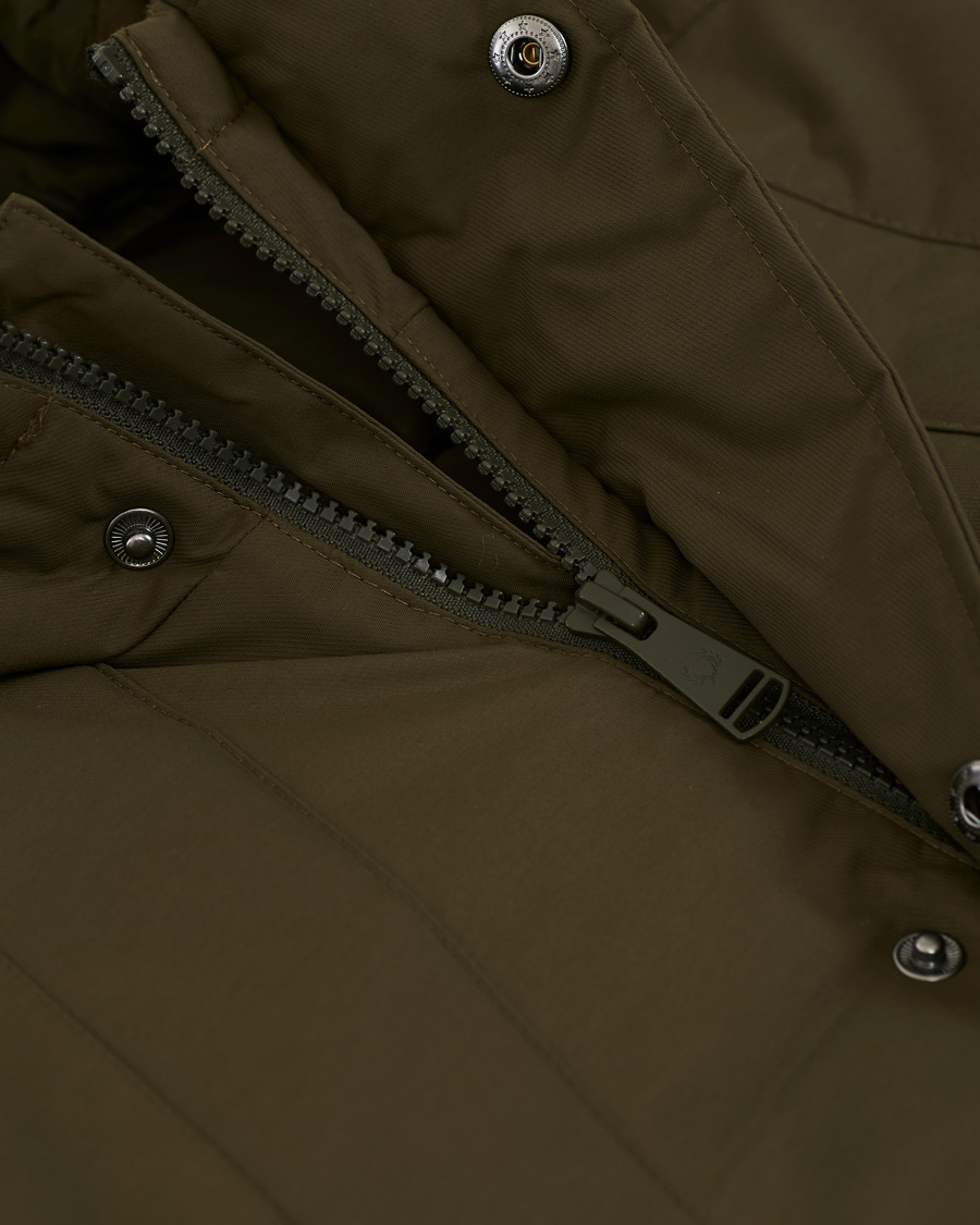 Herr | Jackor | Fred Perry | Padded Zip Parka Green