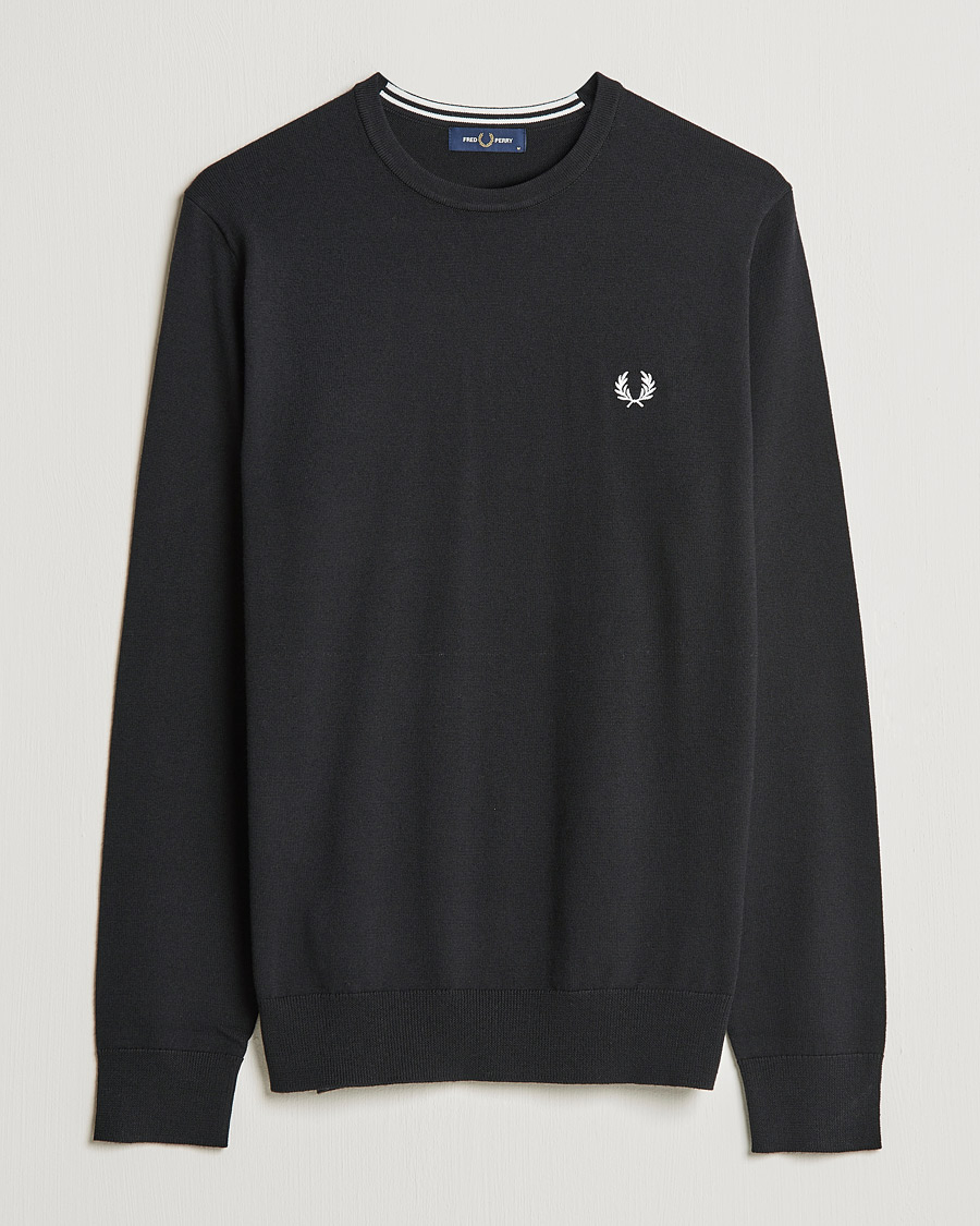 Herr | Fred Perry | Fred Perry | Classic Crew Neck Jumper Black