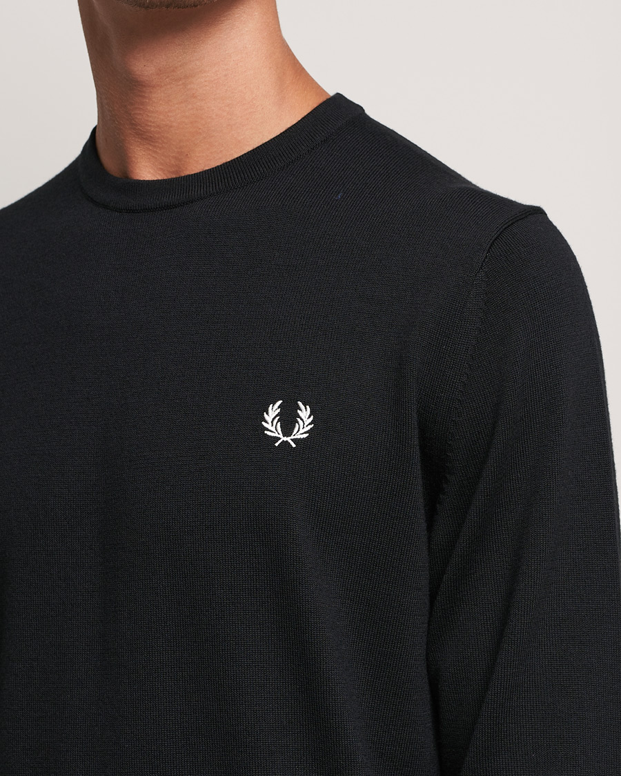 Herr | Tröjor | Fred Perry | Classic Crew Neck Jumper Black