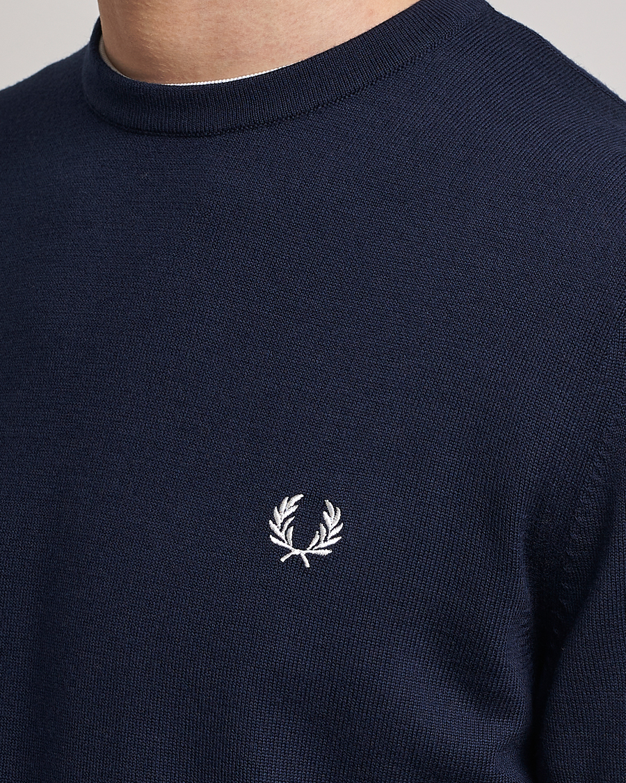 Herr | Tröjor | Fred Perry | Classic Crew Neck Jumper Navy