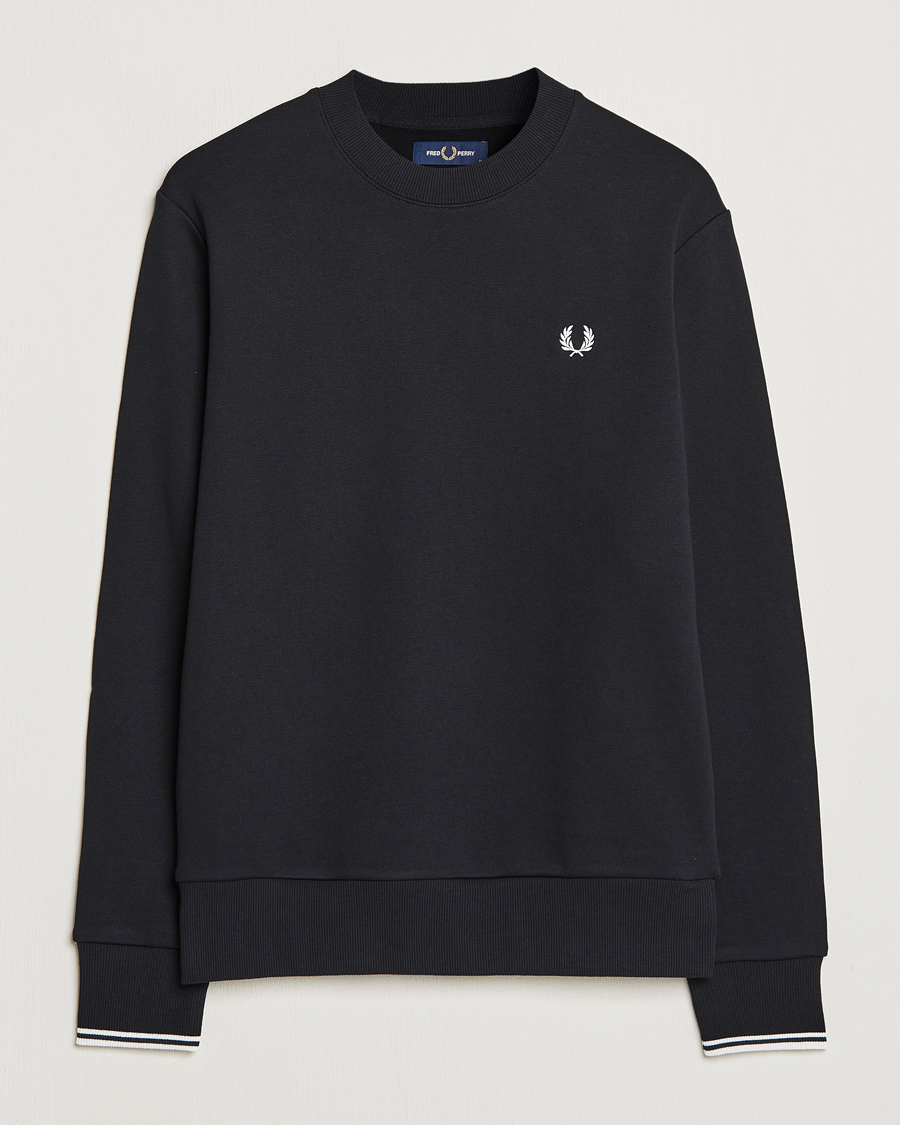 Herr | Fred Perry | Fred Perry | Crew Neck Sweatshirt Black