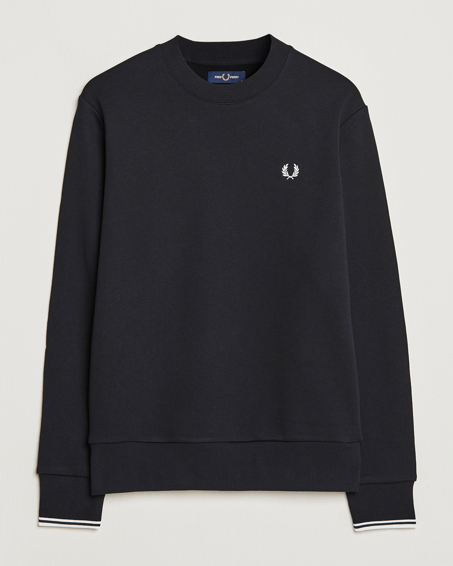 Herr | Tröjor | Fred Perry | Crew Neck Sweatshirt Black