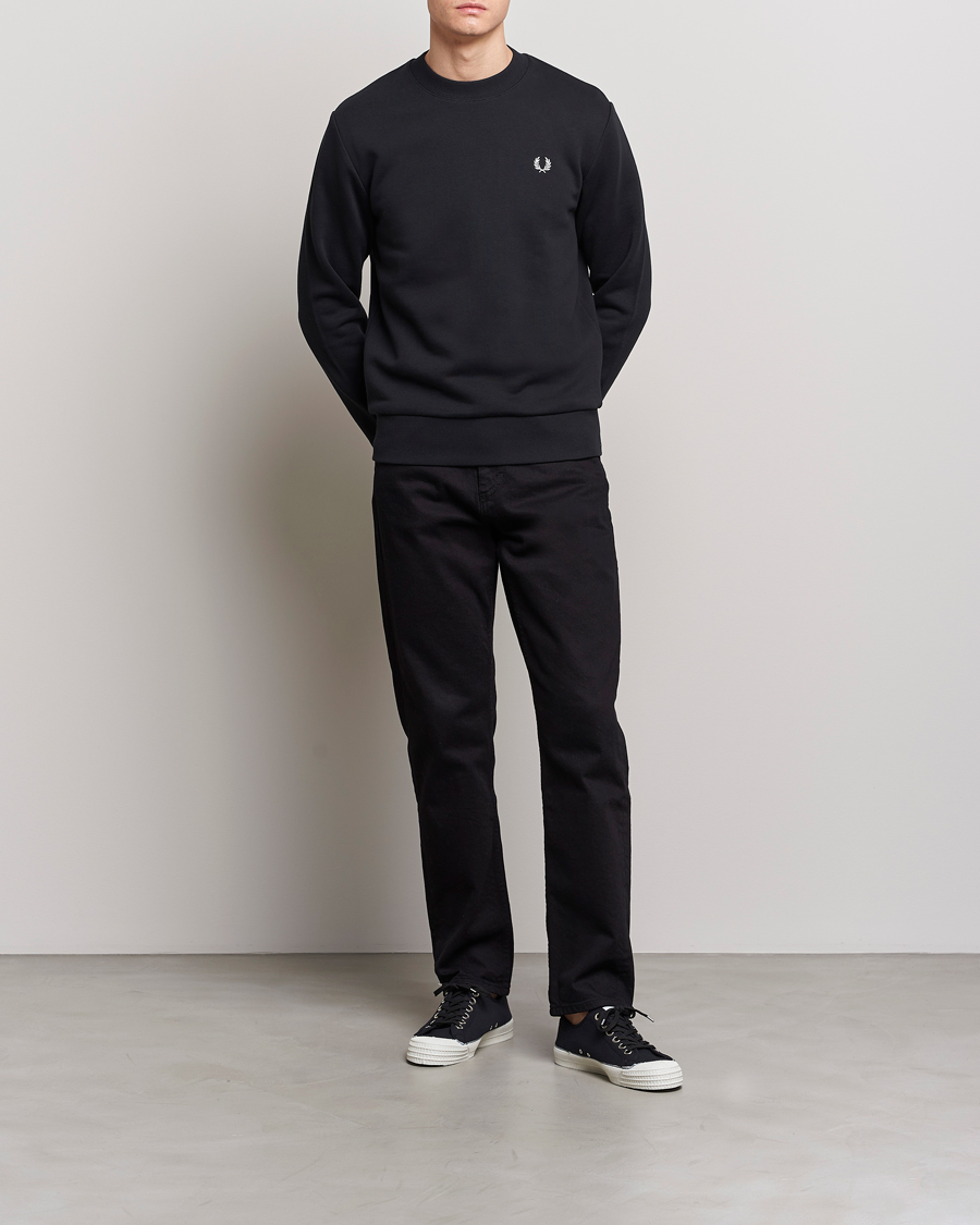 Herr | Tröjor | Fred Perry | Crew Neck Sweatshirt Black