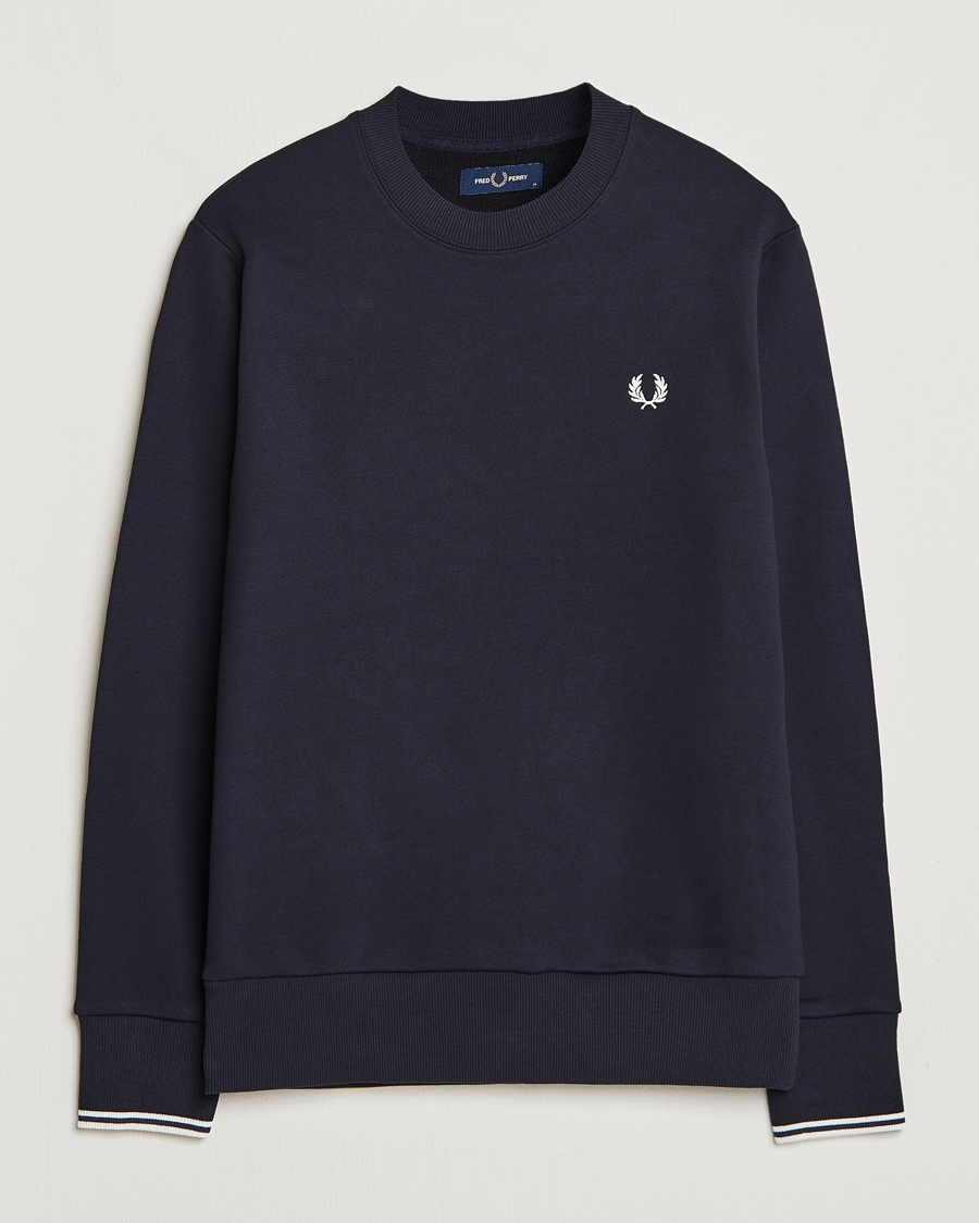 Herr | Tröjor | Fred Perry | Crew Neck Sweatshirt Navy