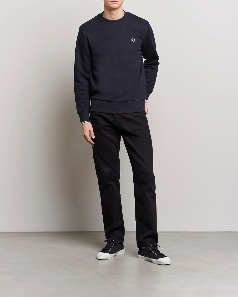 Herr | Tröjor | Fred Perry | Crew Neck Sweatshirt Navy
