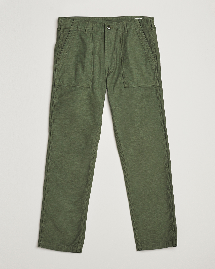 Herr | Byxor | orSlow | Slim Fit Original Sateen Fatigue Pants Green