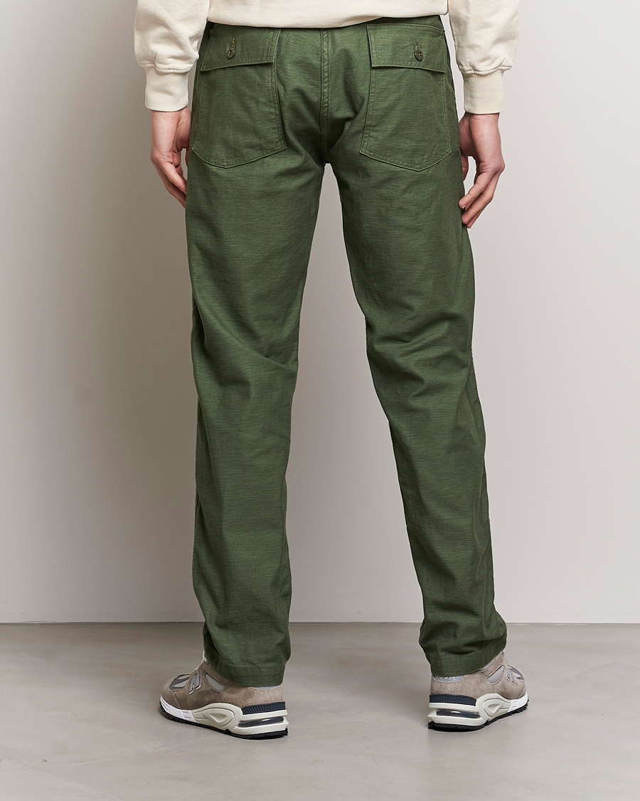 Herr | Byxor | orSlow | Slim Fit Original Sateen Fatigue Pants Green