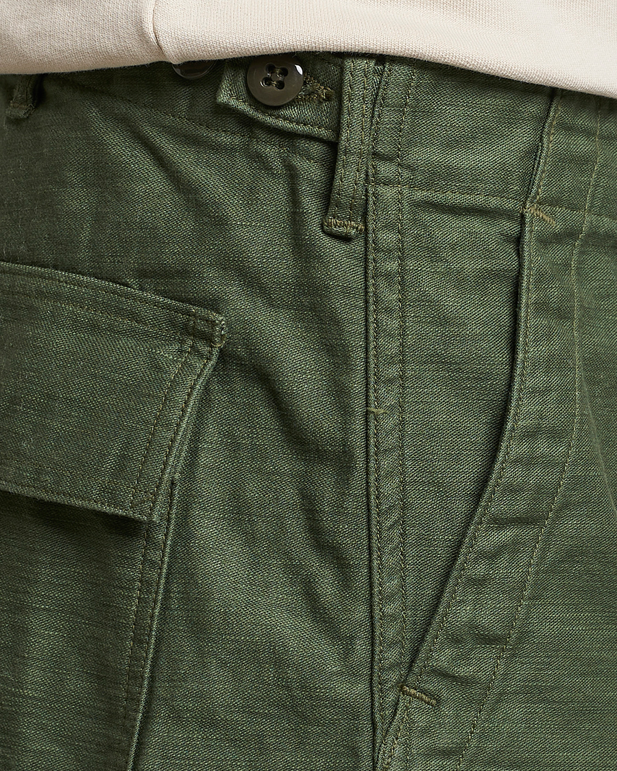 Herr | Byxor | orSlow | Slim Fit Original Sateen Fatigue Pants Green