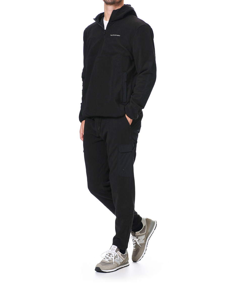 Herr | Tröjor | Peak Performance | Tech Soft Fleece Reversible Half Zip Hoodie Black