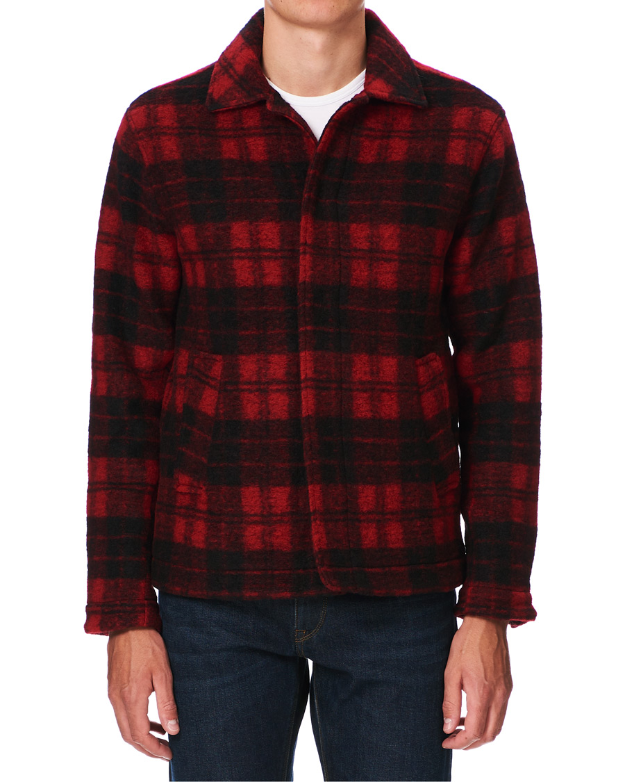 Herr | Skjortor | Peak Performance | Wool Check Overshirt Red
