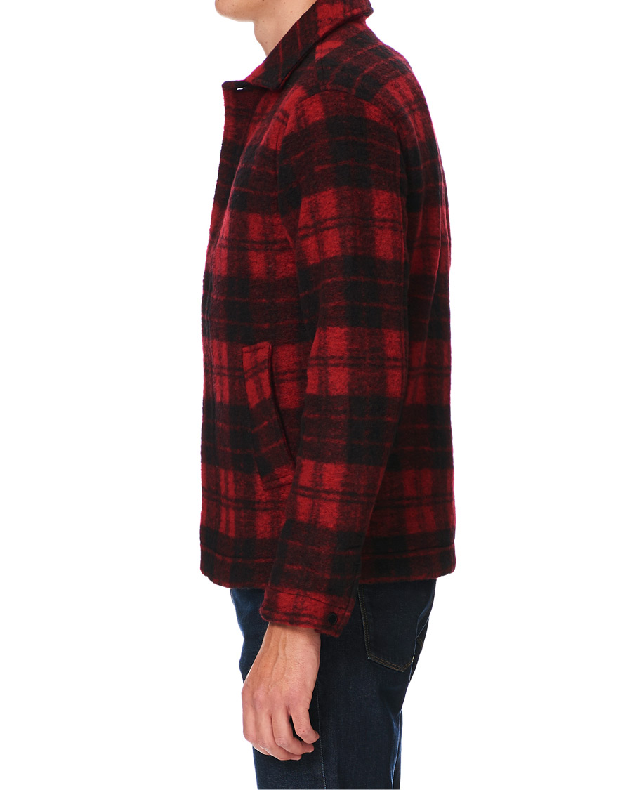Herr | Skjortor | Peak Performance | Wool Check Overshirt Red