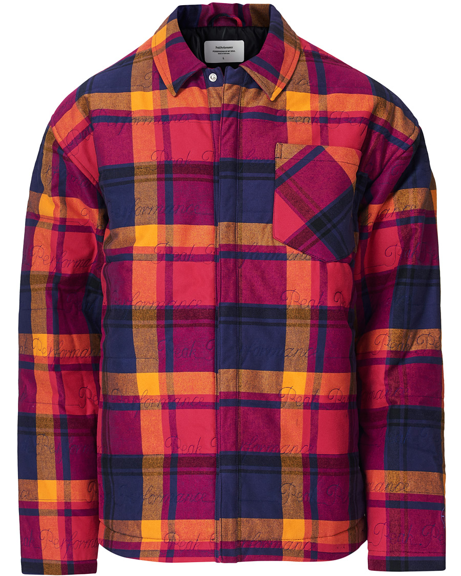 Herr | Skjortor | Peak Performance | Ben Gorham Flannel Liner Overshirt Power Pink