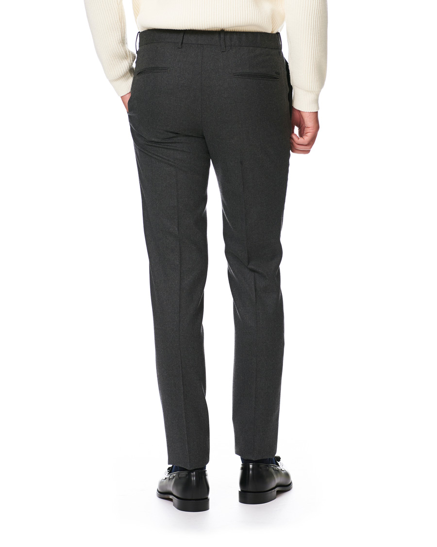 Herr | Byxor | Incotex | Urban Traveller Comfort Flannel Trousers Grey Melange